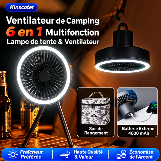 Ventilateur Camping LED